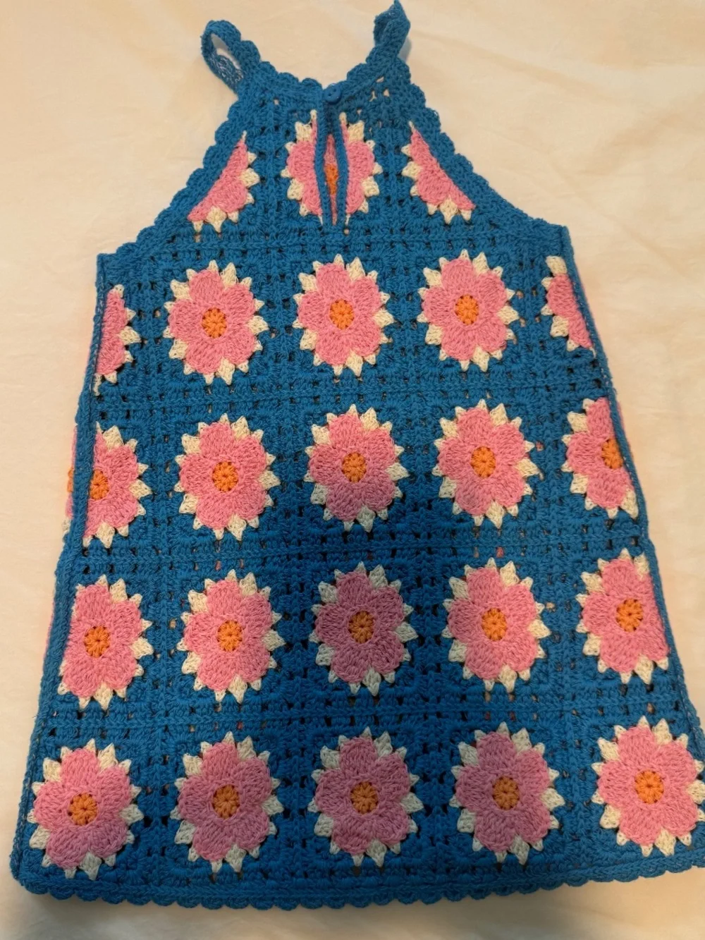 Zara - CROCHET KNIT FLORAL DRESS